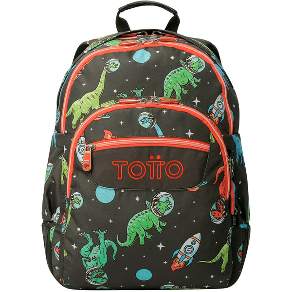 Mochila Com Base Borracha Dino Preto Totto