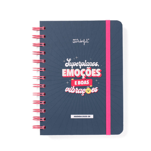 Agenda Wonder 25-26 Semanal Pequena - Boas Vibrações