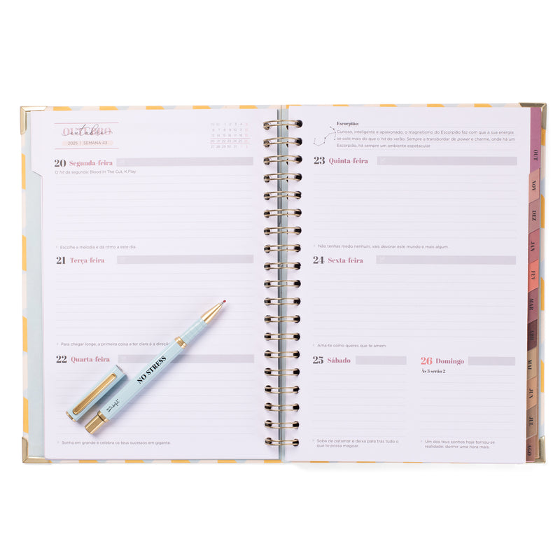 Conjunto Agenda 25-26 + Caneta - No Stress