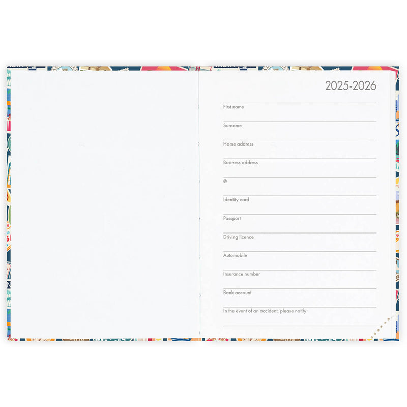 Agenda 16 Meses 25-26 Pequeno - Viagem