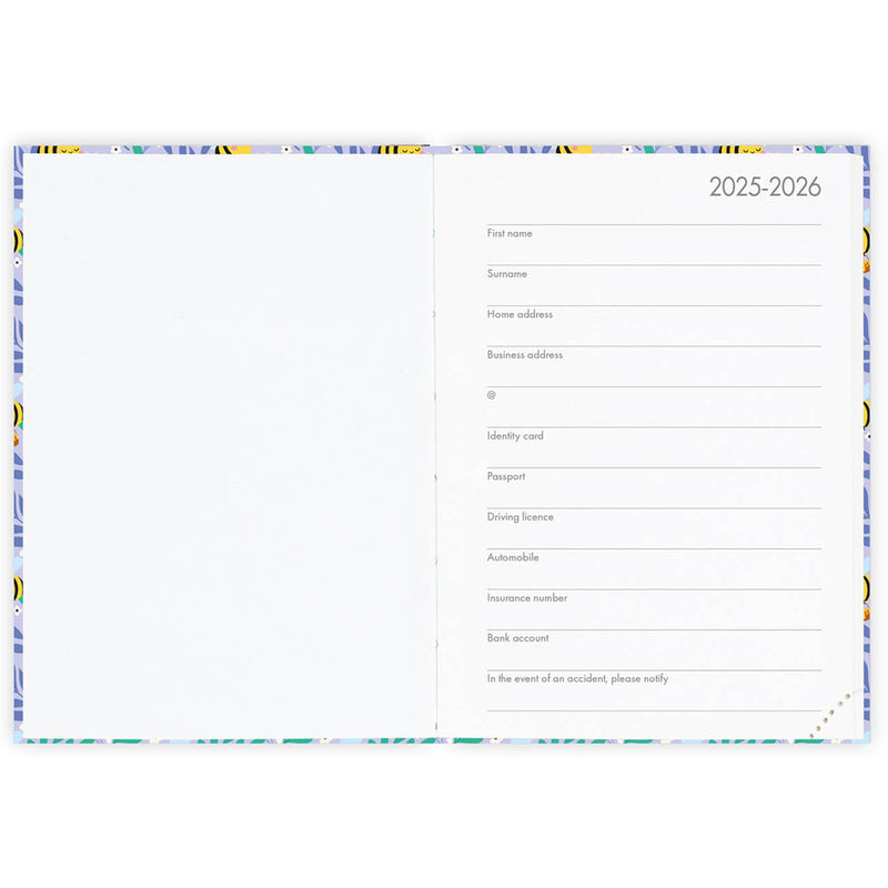 Agenda 16 Meses 25-26 Pequeno - Abelha