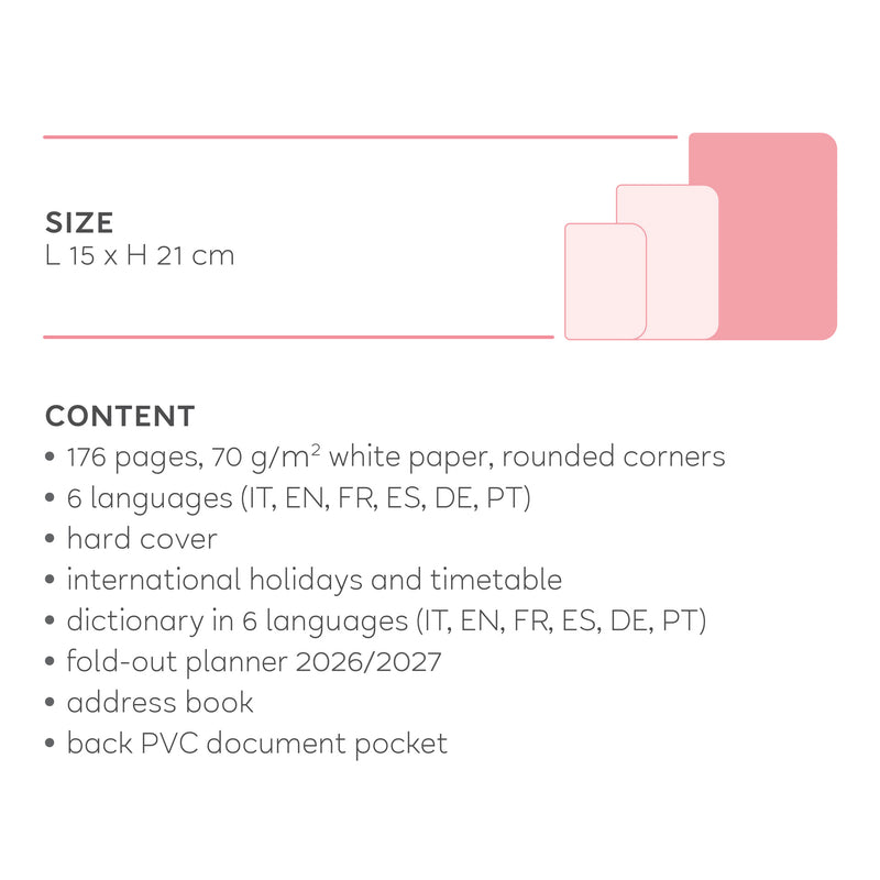 Agenda 16 Meses 25-26 Grande - Flores