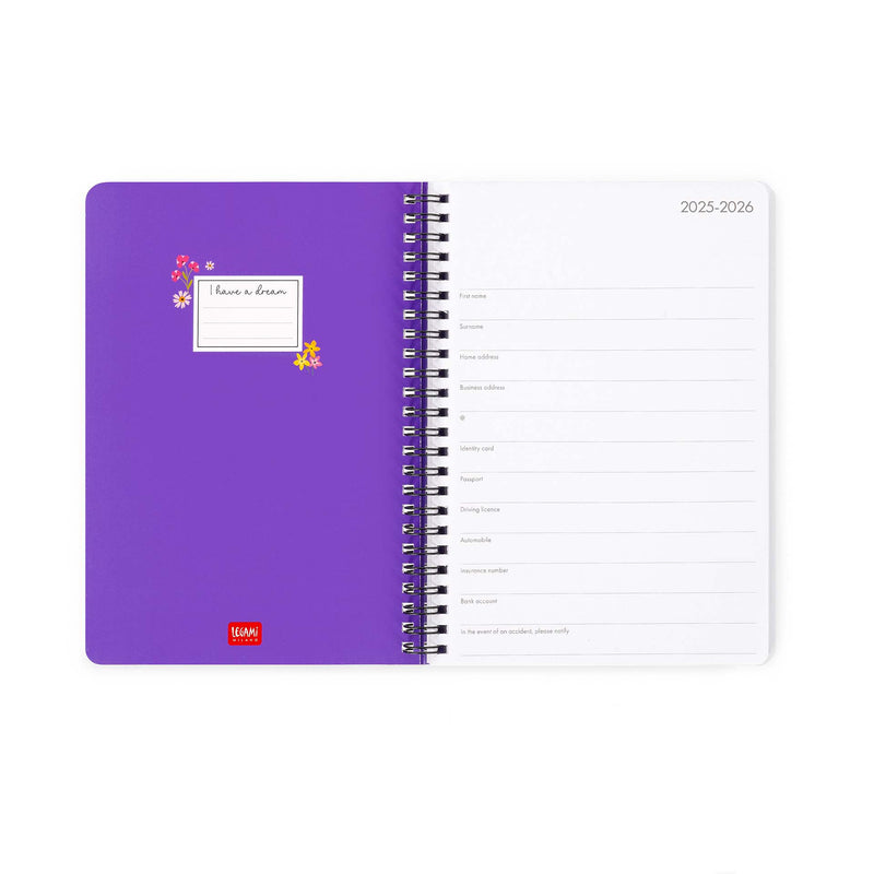Agenda 16 Meses 25-26 Grande - Flores