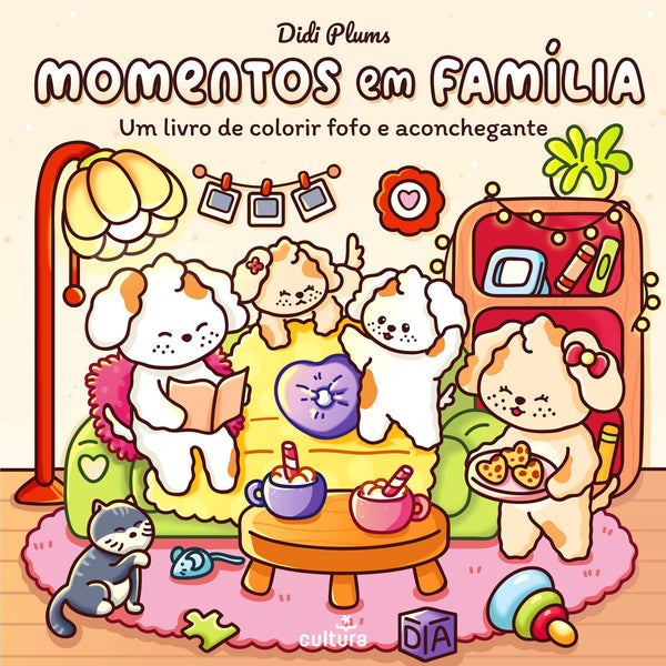 Momentos em Família de Didi Plums - Livro de Colorir