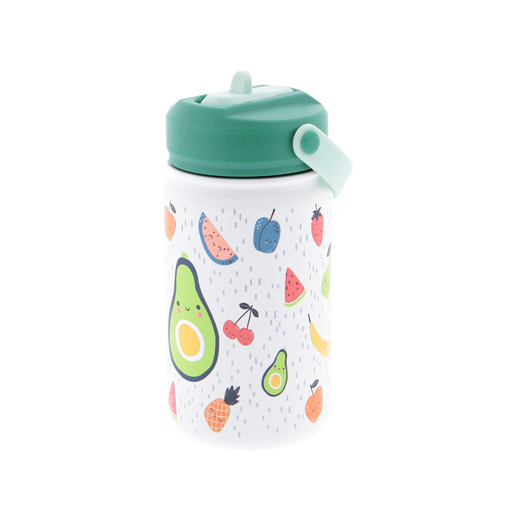 Garrafa Térmica 330Ml - Frutas Branco