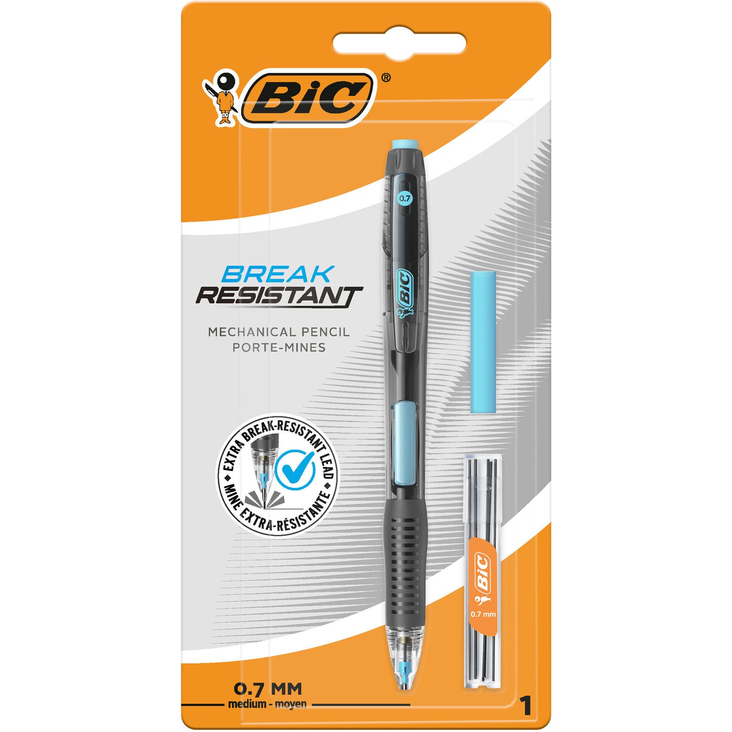 Lapiseira Break Resistant 0,7 com Borracha e Minas