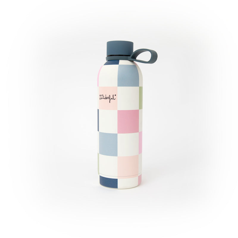 Garrafa Térmica 500Ml - Estampa Xadrez