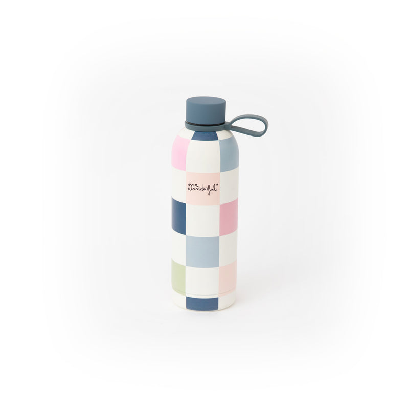 Garrafa Térmica 500Ml - Estampa Xadrez