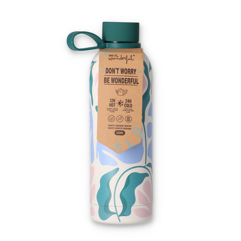 Garrafa Térmica 500Ml - Estampa Flores