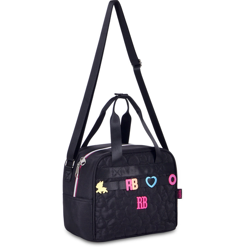 Saco Lanche Colorida Preto Rebecca Bonbon