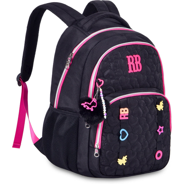 Mochila Colorida Preto Rebecca Bonbon