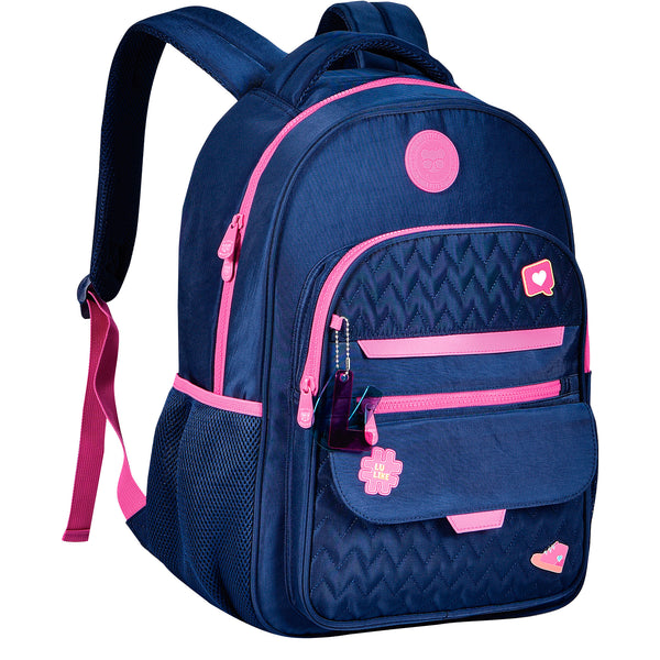 Mochila Patches Azul Luluca