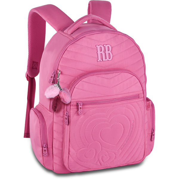 Mochila Corações Rosa Rebecca Bonbon