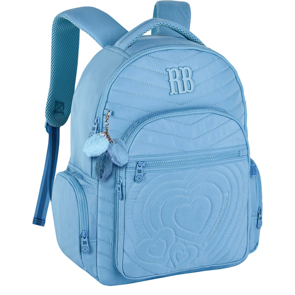 Mochila Corações Azul Rebecca Bonbon