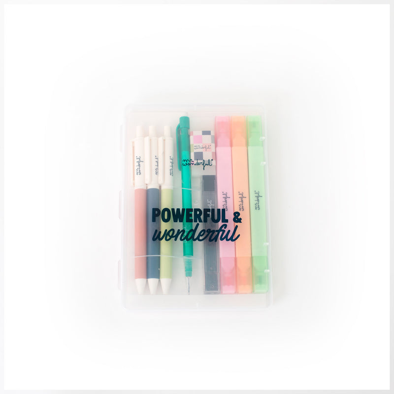 Kit Papelaria - Powerful & Wonderful