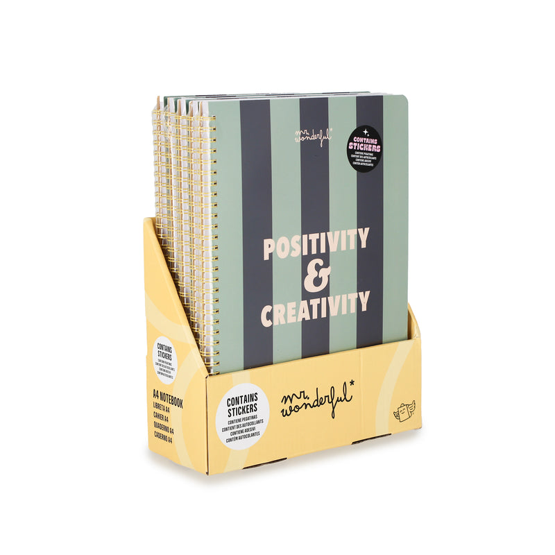 Caderno A4 - Positivity & Creativity