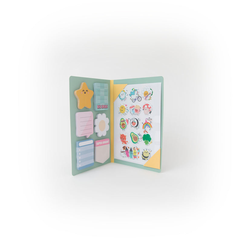 Conjunto Autocolantes E Notas Adesivas