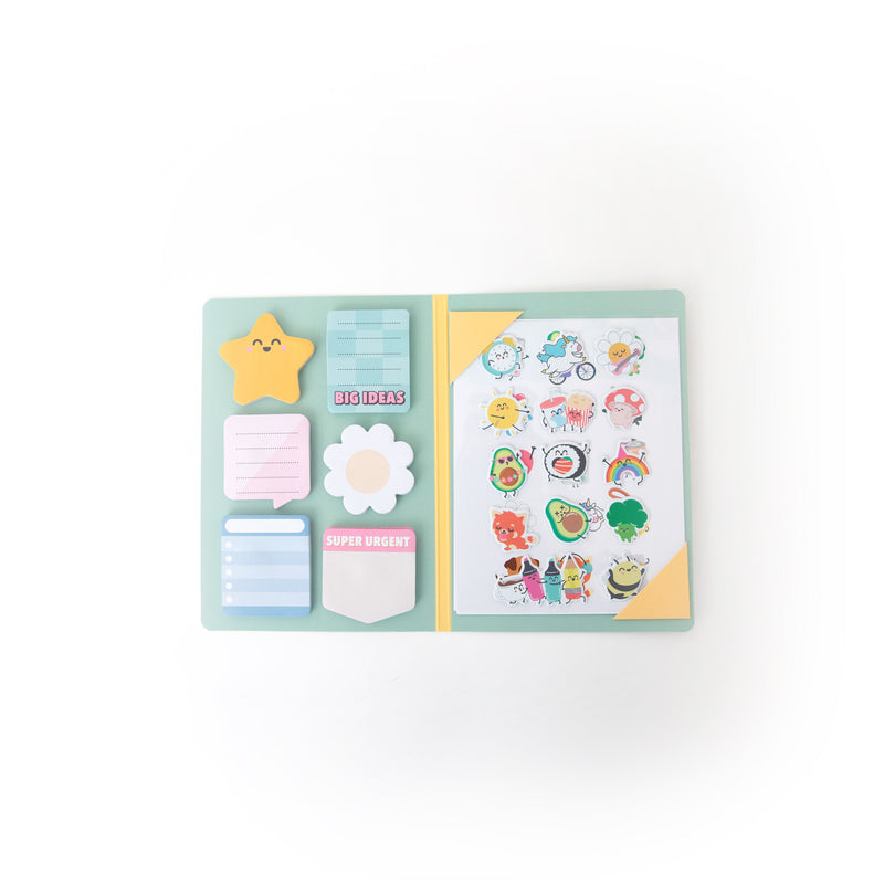 Conjunto Autocolantes E Notas Adesivas