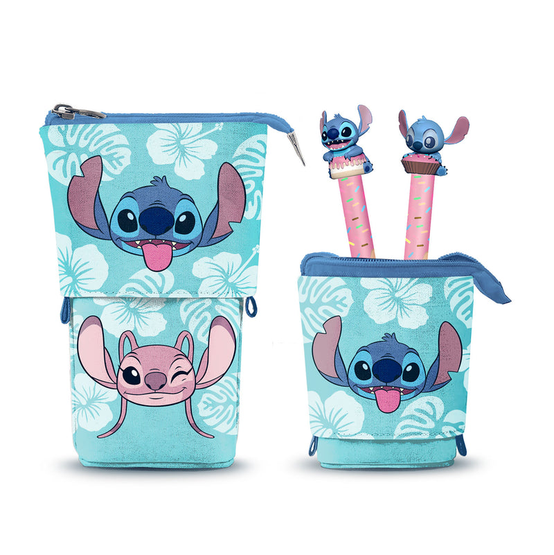 Conjunto Estojo + 2 Canetas Gel - Stitch