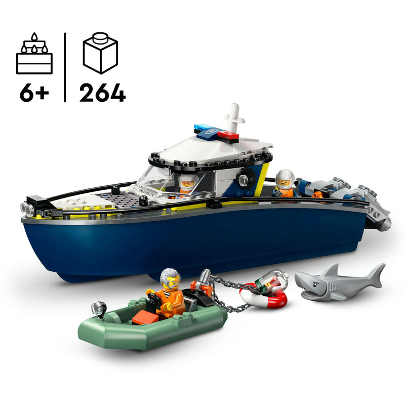 Perseguição Com Barco Da Polícia Lego