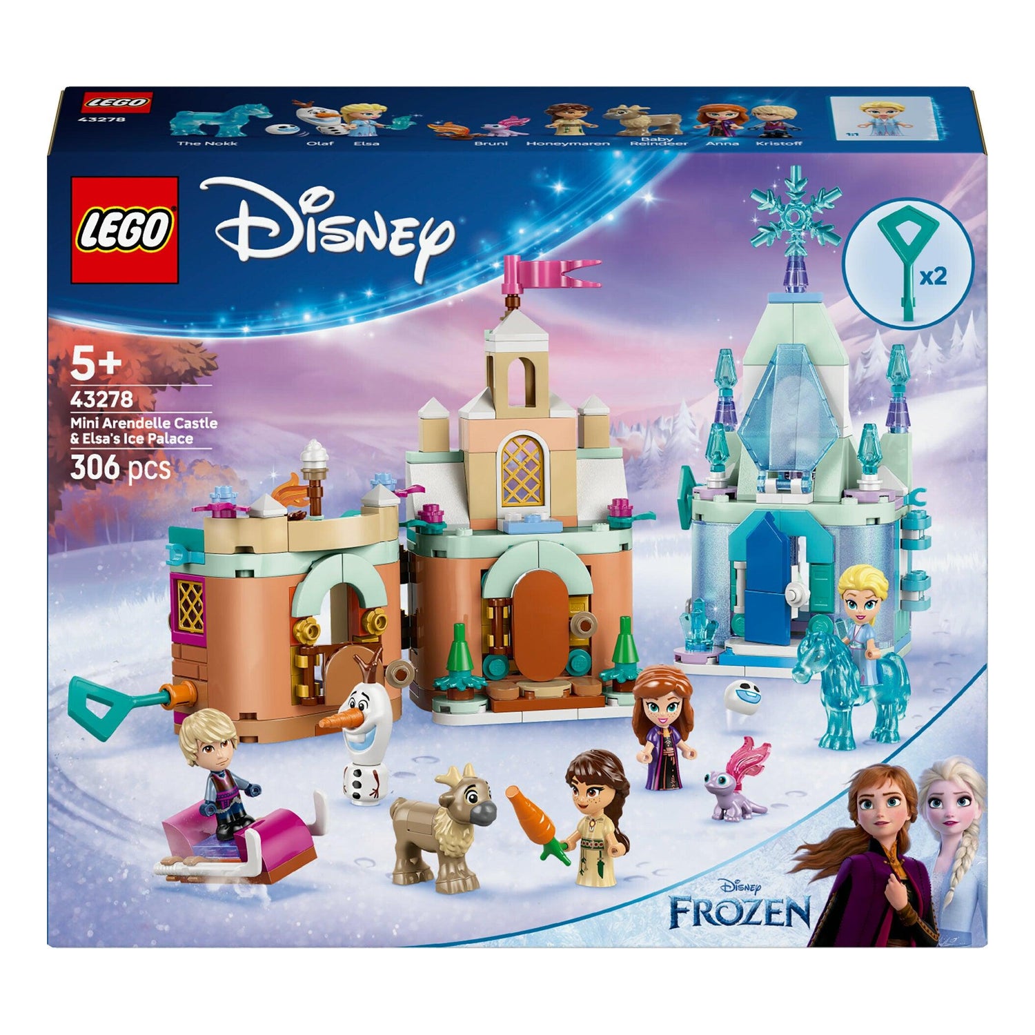LEGO Disney - Minicastelo de Arendelle e Palácio de Gelo da Elsa - 43278