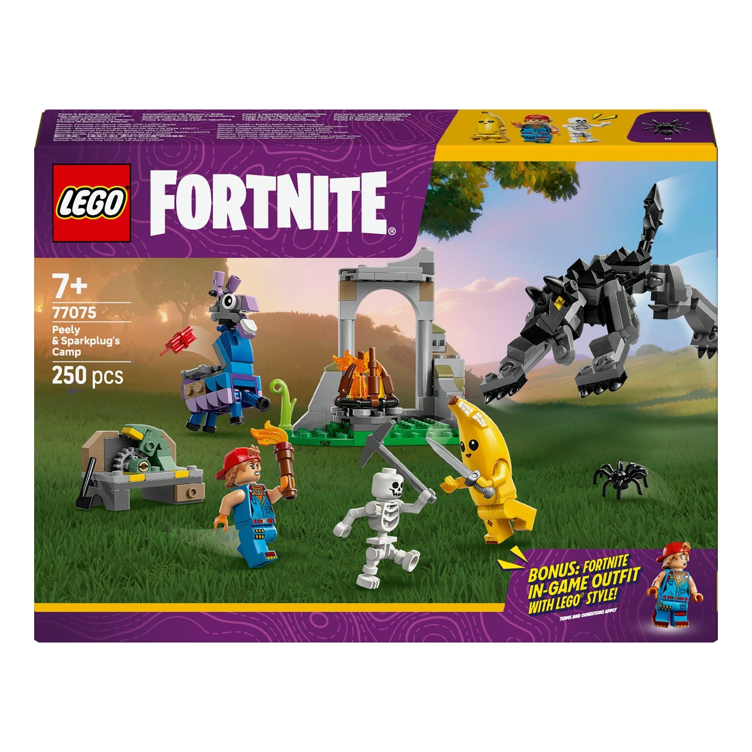 LEGO Fortnite - Acampamento de Peely e Sparkplug - 77075