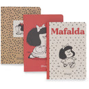 Conjunto De 3 Cadernos A6 - Mafalda