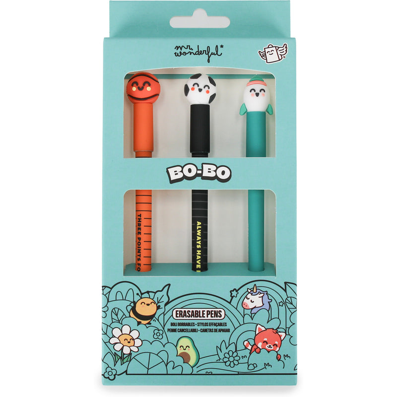 Conjunto 3 Canetas Apagáveis Bo-Bo - Desporto
