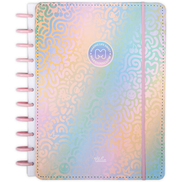 Caderno Disco A4 100 Folhas Pautado Marshmallow