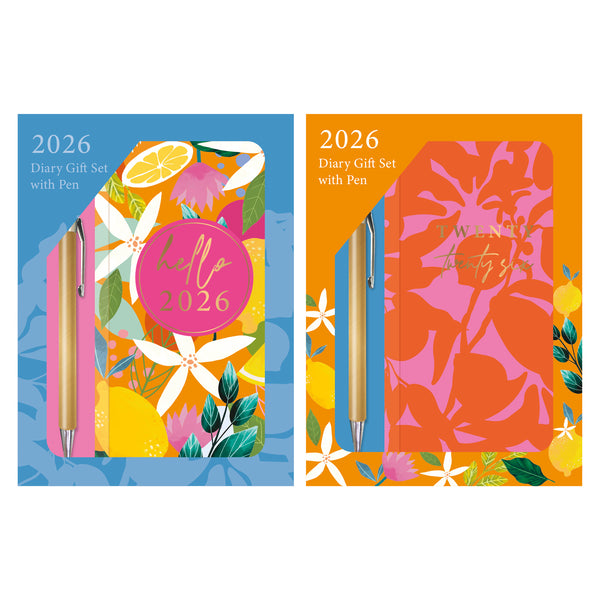 Conjunto Agenda 2026 Com Caneta - Tropical