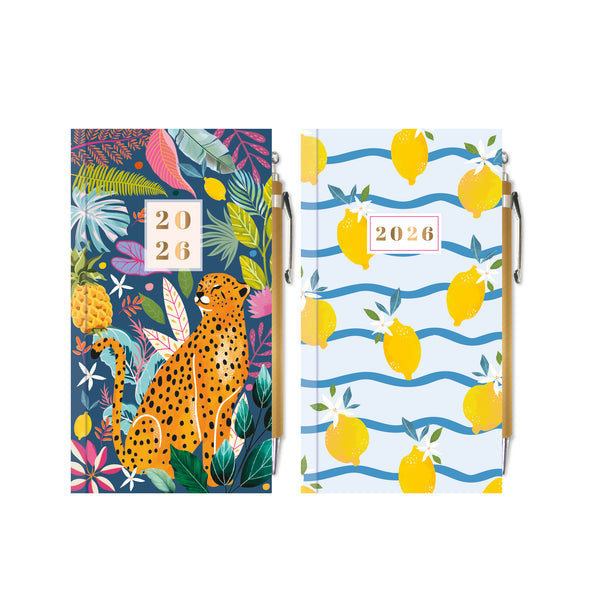 Conjunto Agenda 2026 Com Caneta - Selva E Limão