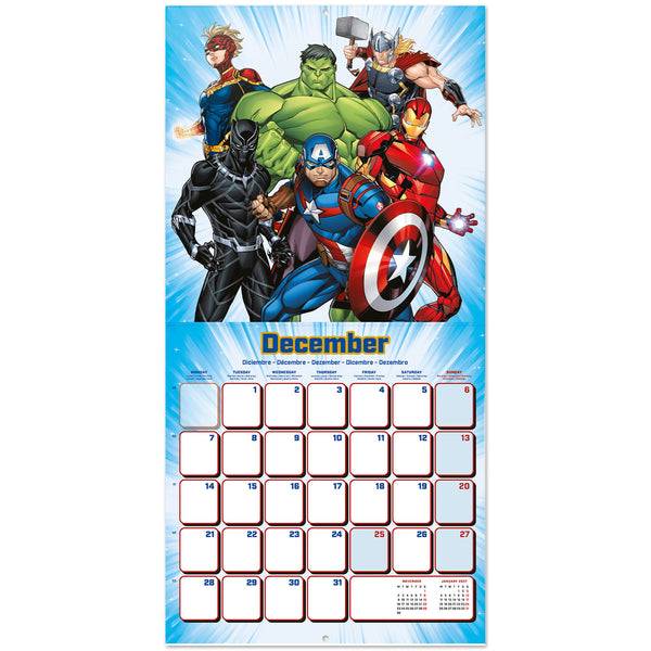 Calendário 2026 - Marvel Os Vingadores