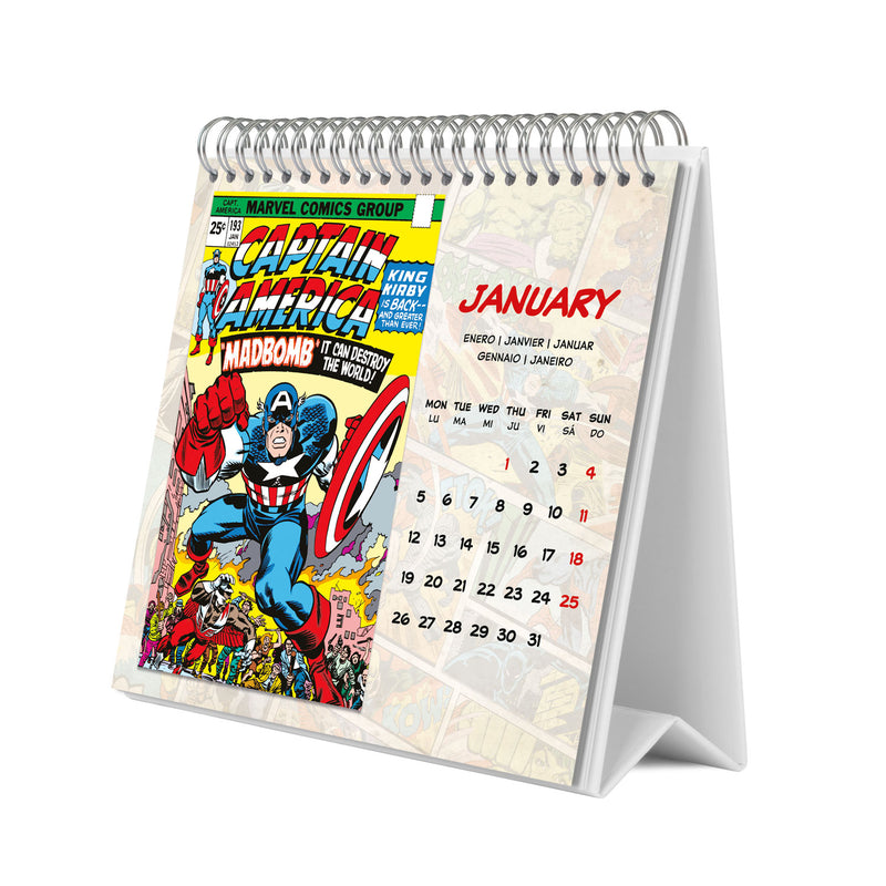 Calendário De Secretária 2026 - Marvel