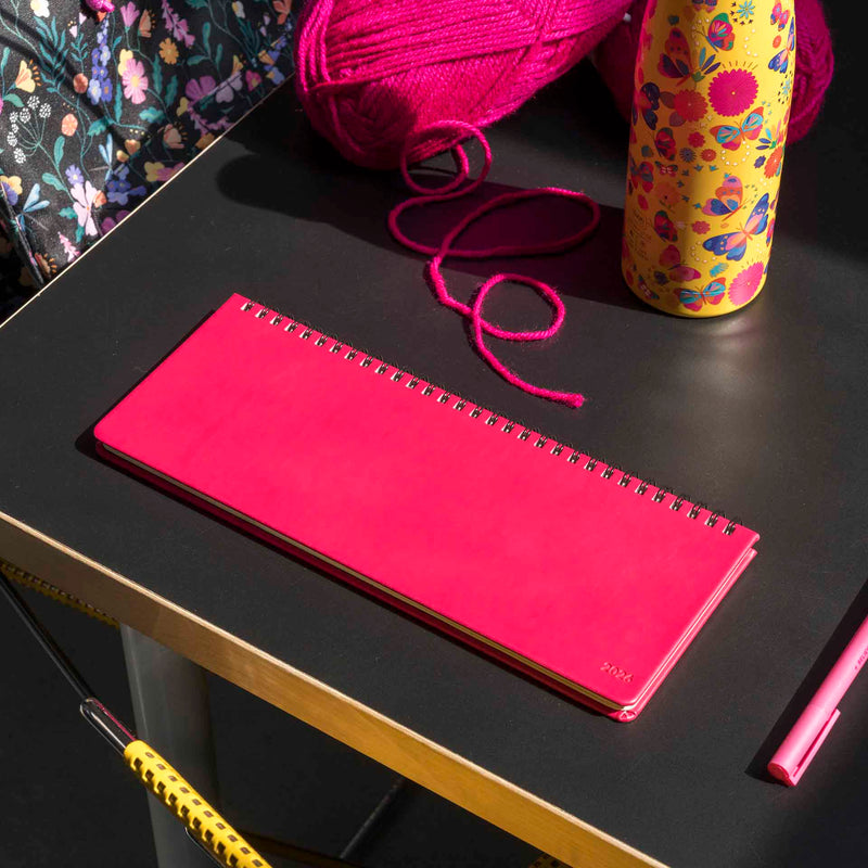Agenda 12 Meses 2026 - Planner Framboesa