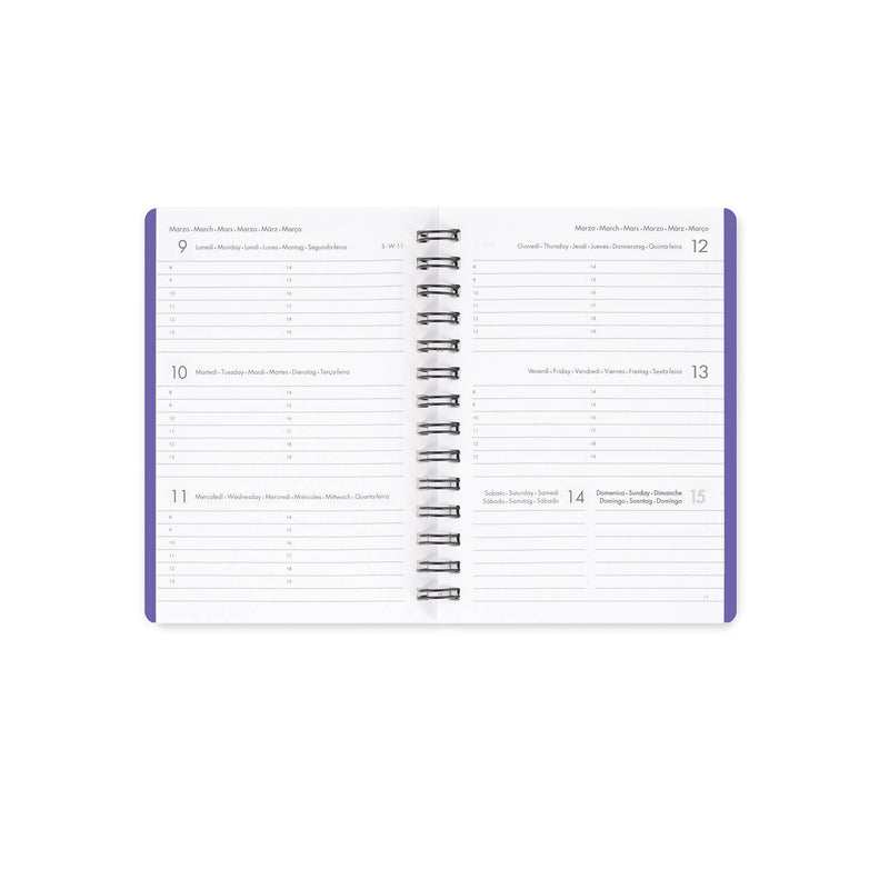 Agenda 12 Meses 2026 - Flores Espiral