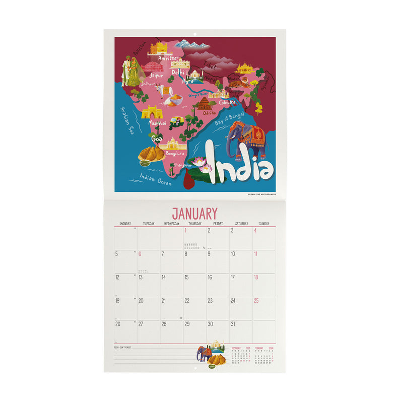 Calendário 2026 - Lets Travel 30X29