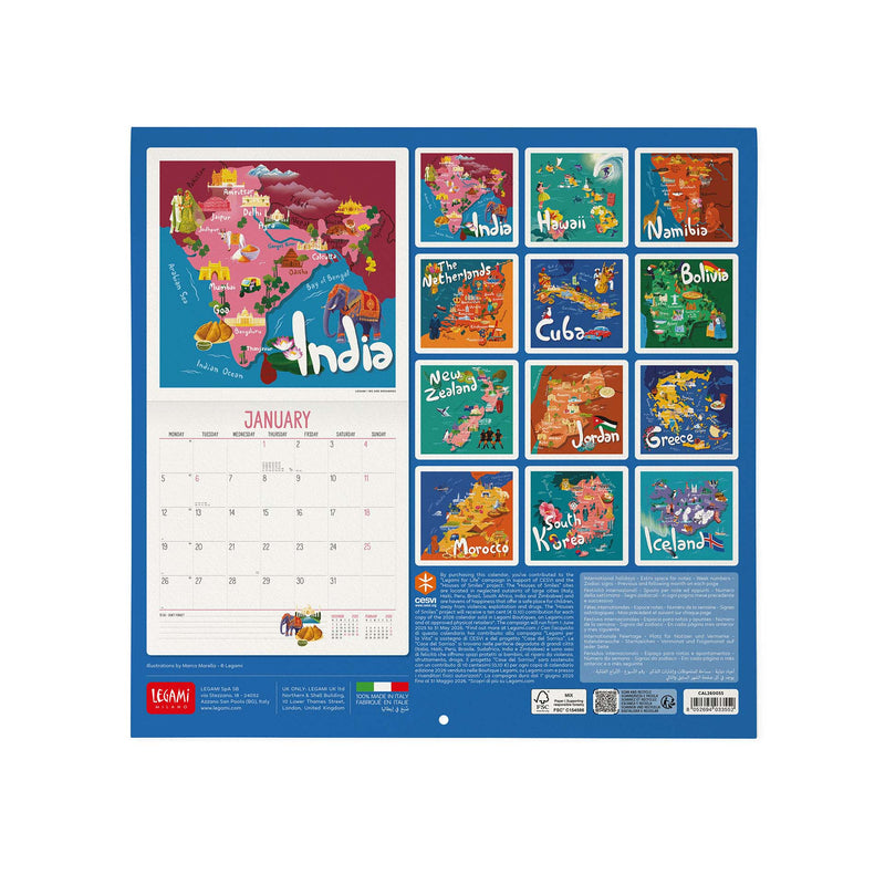 Calendário 2026 - Lets Travel 30X29