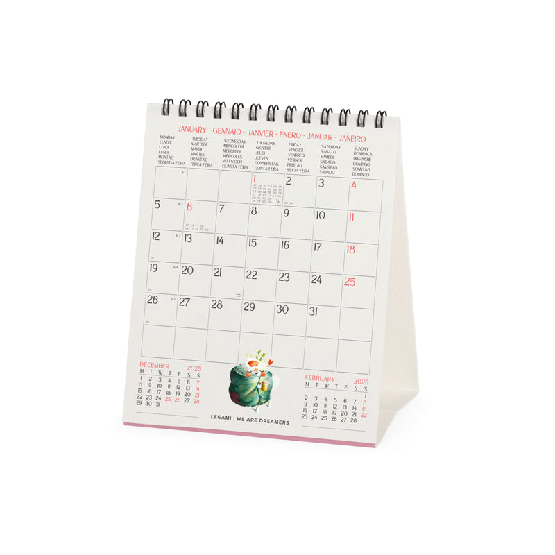Calendário 2026 -Good Vibes Only 12X14,5