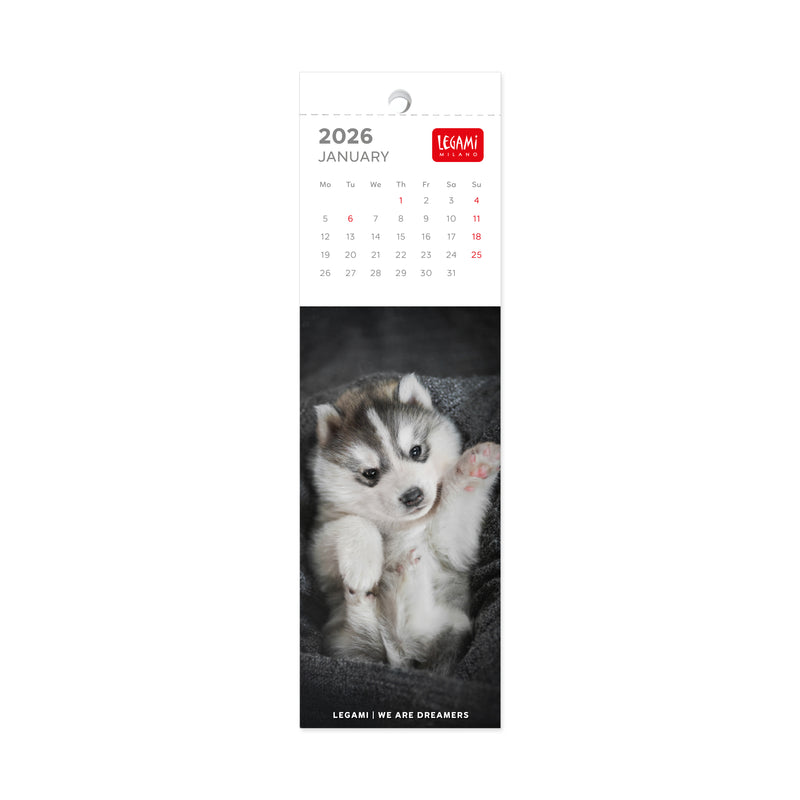 Calendário Marcador 2026 - Puppies