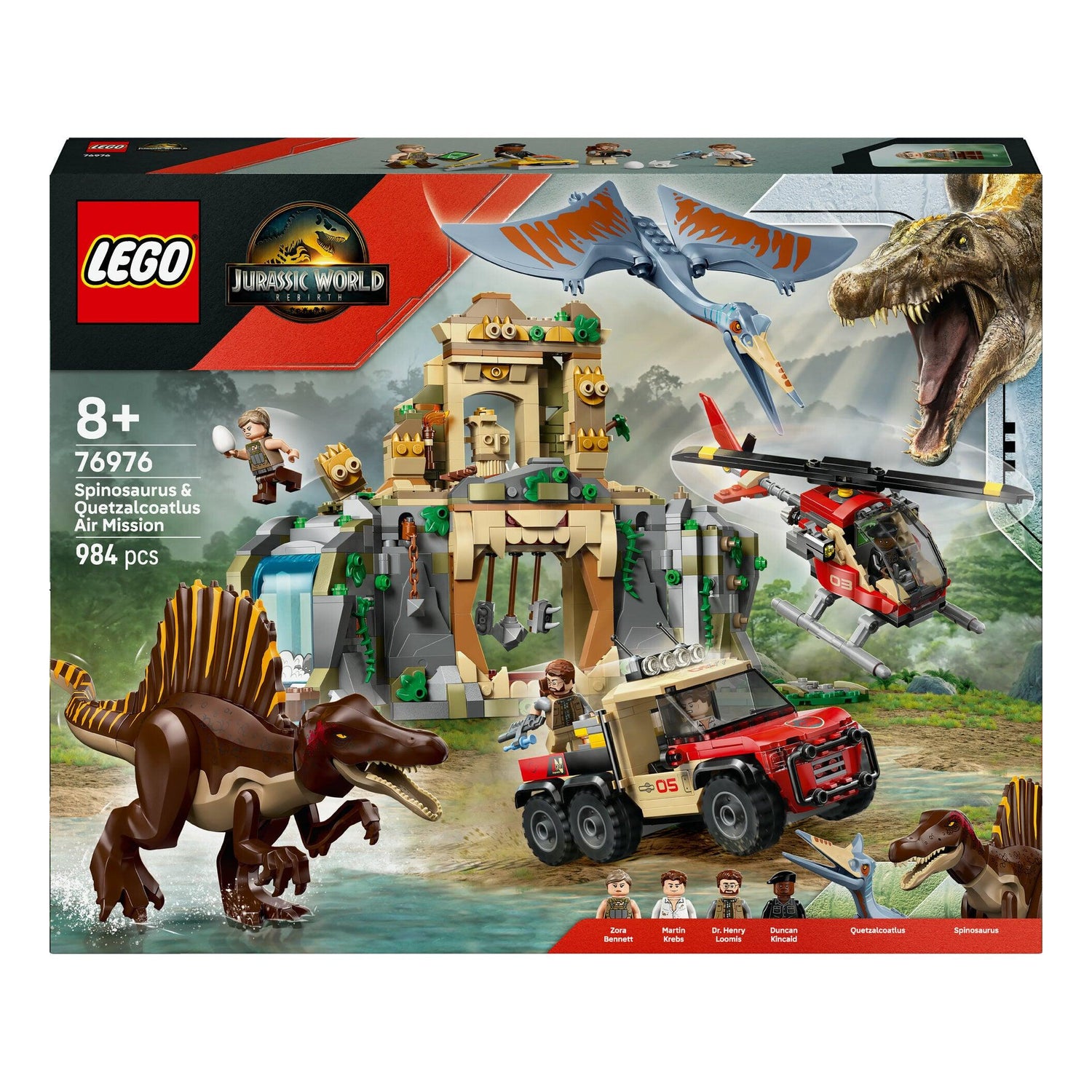 LEGO Jurassic World - Missão Aérea com Espinossauro e Quetzalcoatlus - 76976