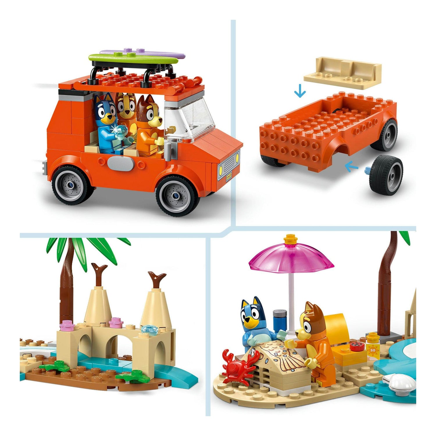 LEGO Bluey - Viagem de Carro à Praia com a Bluey - 11202
