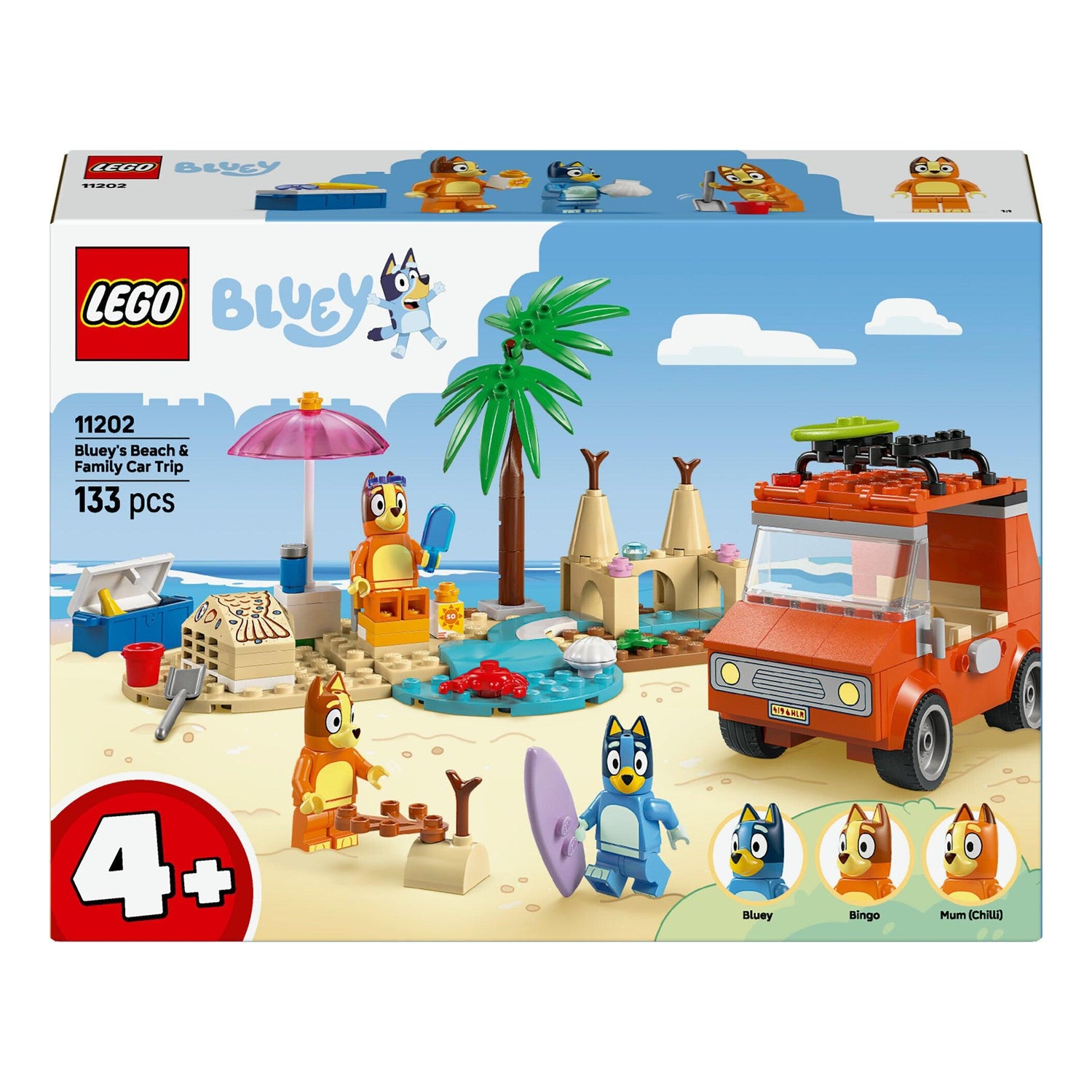LEGO Bluey - Viagem de Carro à Praia com a Bluey - 11202