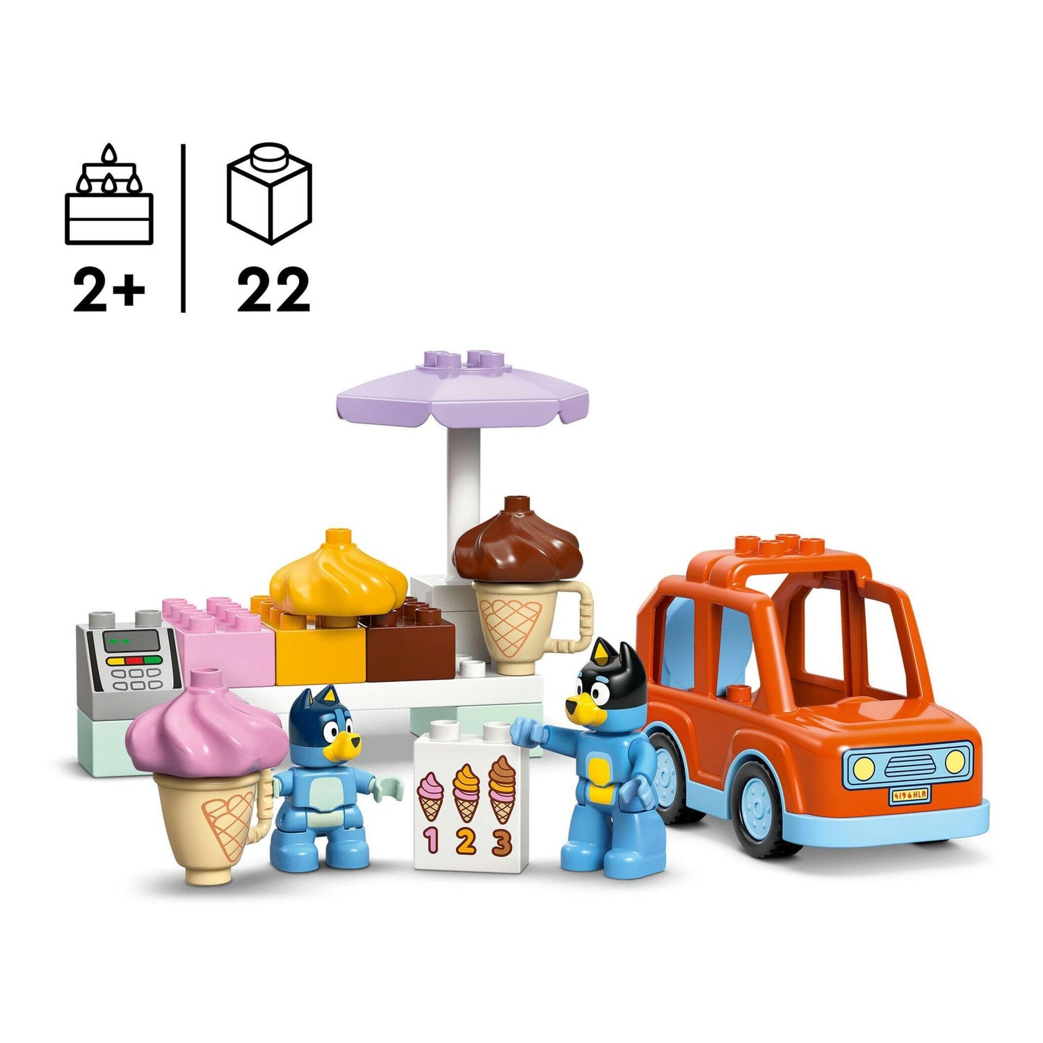 LEGO Bluey - Passeio Para Gelados Com A Bluey - 10458