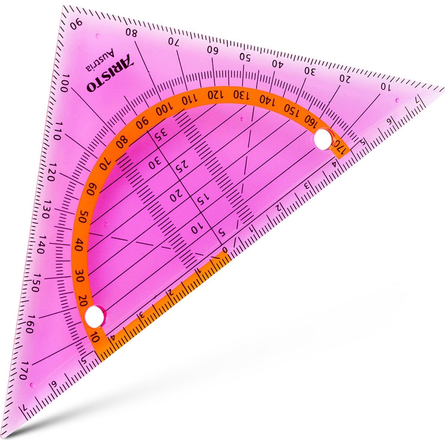 Esquadro Geométrico 16Cm Geoflex Rosa Aristo