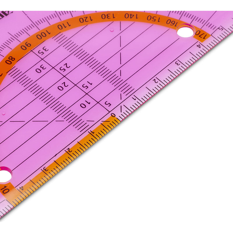 Esquadro Geométrico 16Cm Geoflex Rosa Aristo