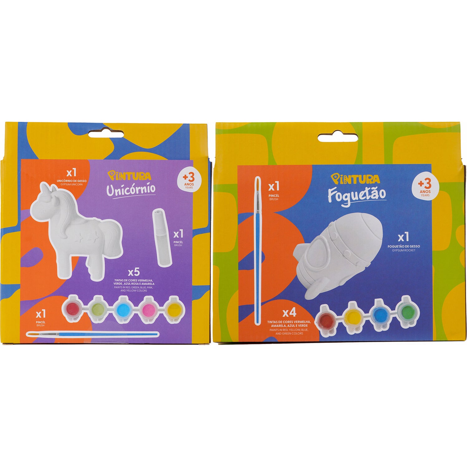 Kit Pinta tu Mesmo Foguetão/Unicórnio (vários modelos)