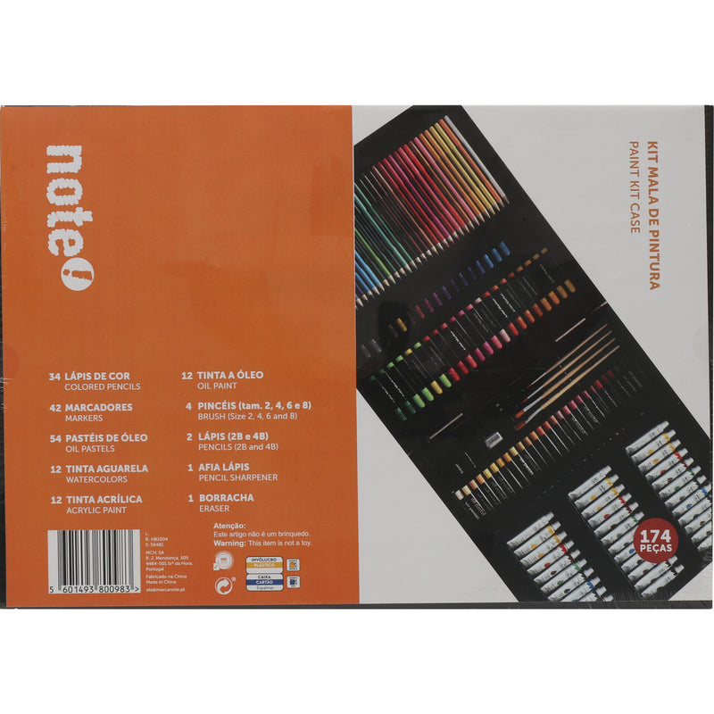 Mala De Pintura Com 174 Peças Note!