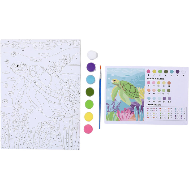 Tela Com Aguarelas Para Pintar Por Números