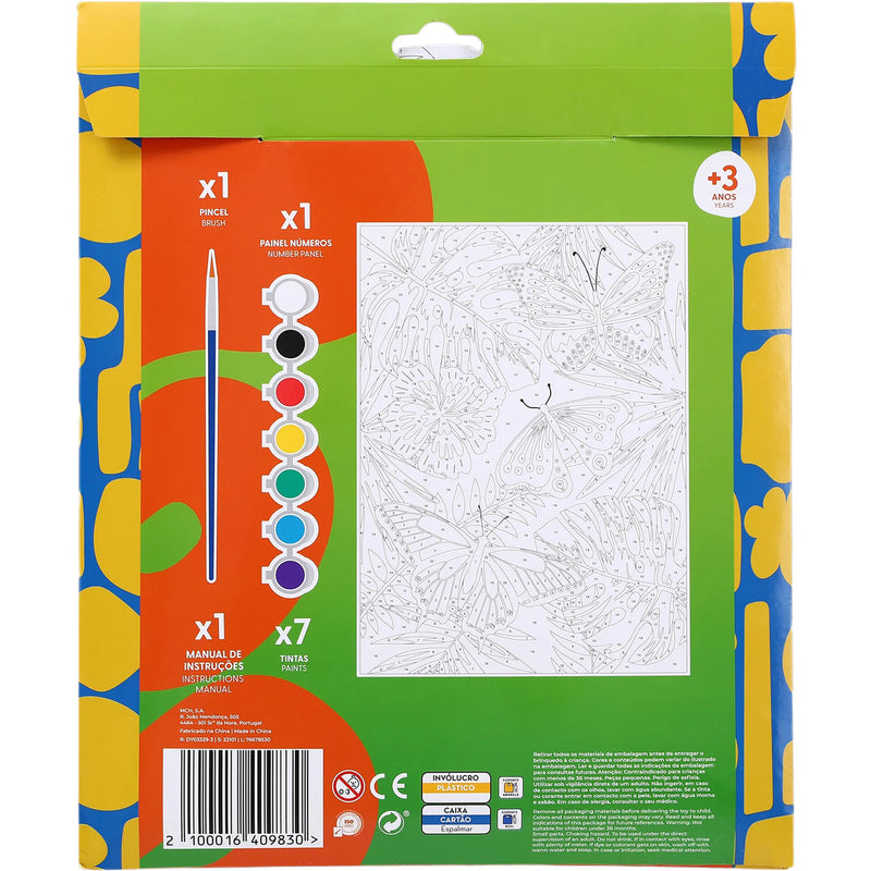 Tela Com Aguarelas Para Pintar Por Números