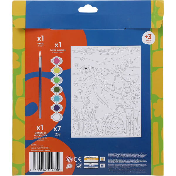 Tela Com Aguarelas Para Pintar Por Números